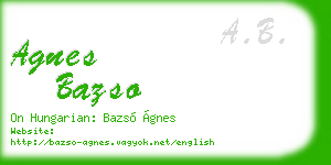 agnes bazso business card