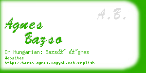 agnes bazso business card